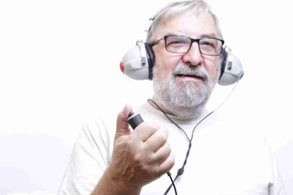 bt engineer undergoing a hearing test as part of compensation claim