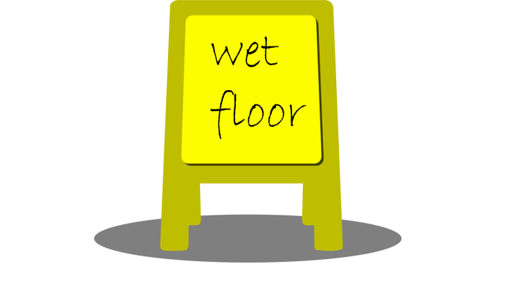 supermarket wet floor slip accident